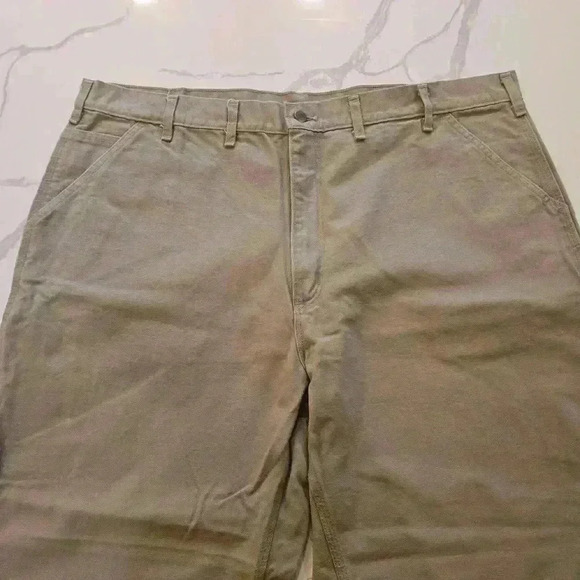 NWT Carhartt Mens Dungaree Fit Single Knee Work Pants Olive Green Size 44W - Picture 4 of 10